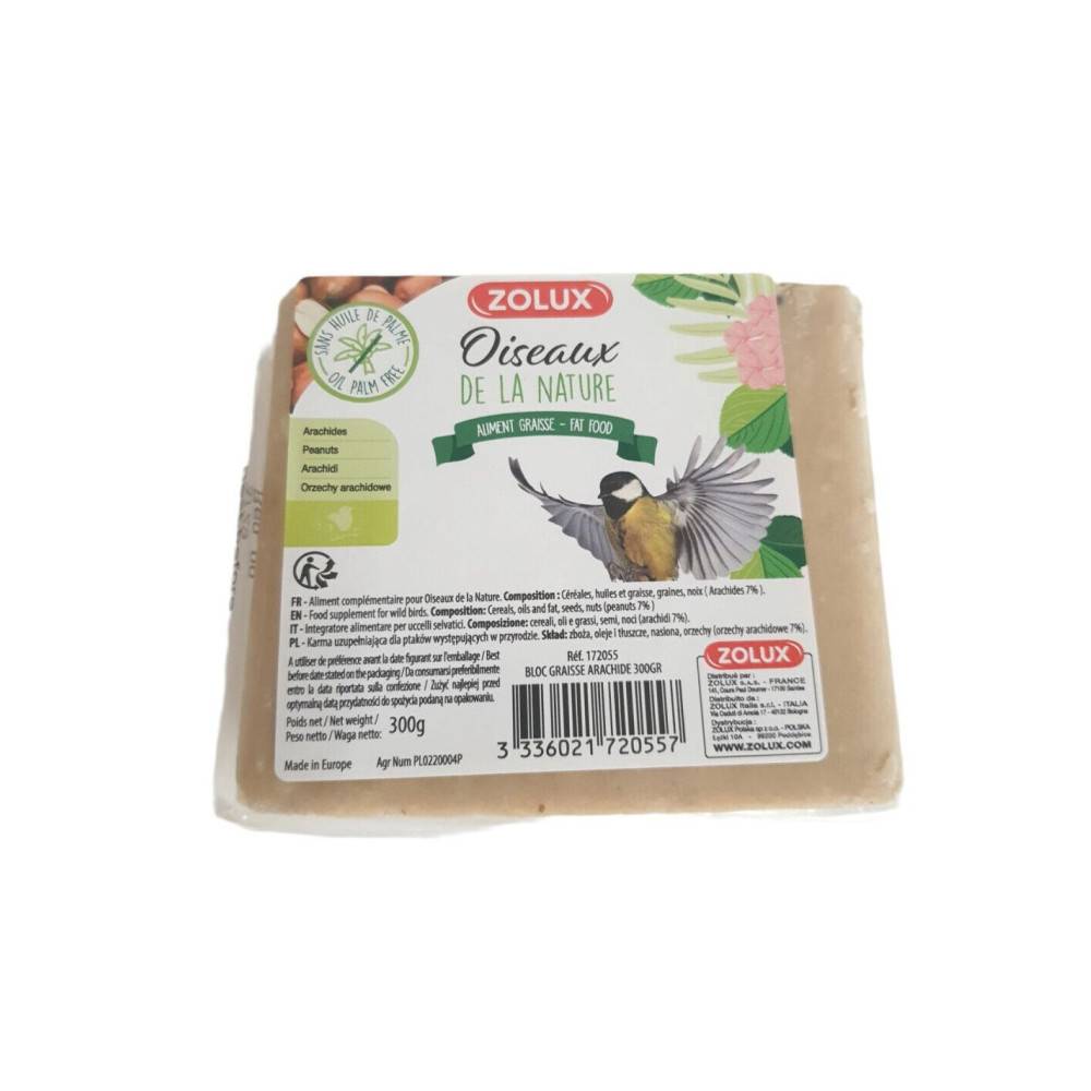 Zolux - zolux - Bloc de graisse Arachide 250 g pour oiseaux - Imagen 3
