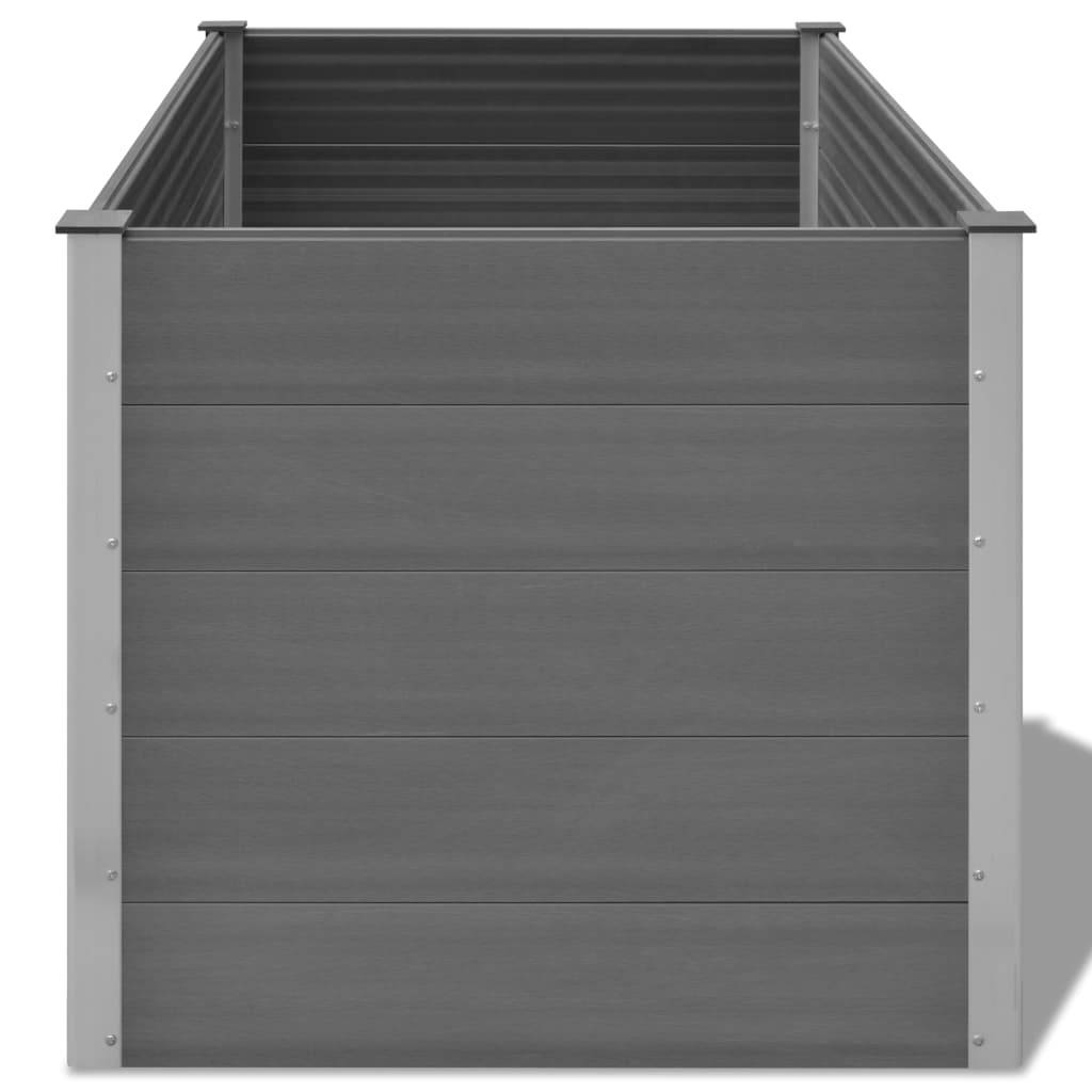 Helloshop26 - Jardinière lit surélevé plantes fleurs jardin WPC 150 x 100 x 91 cm gris - Imagen 4