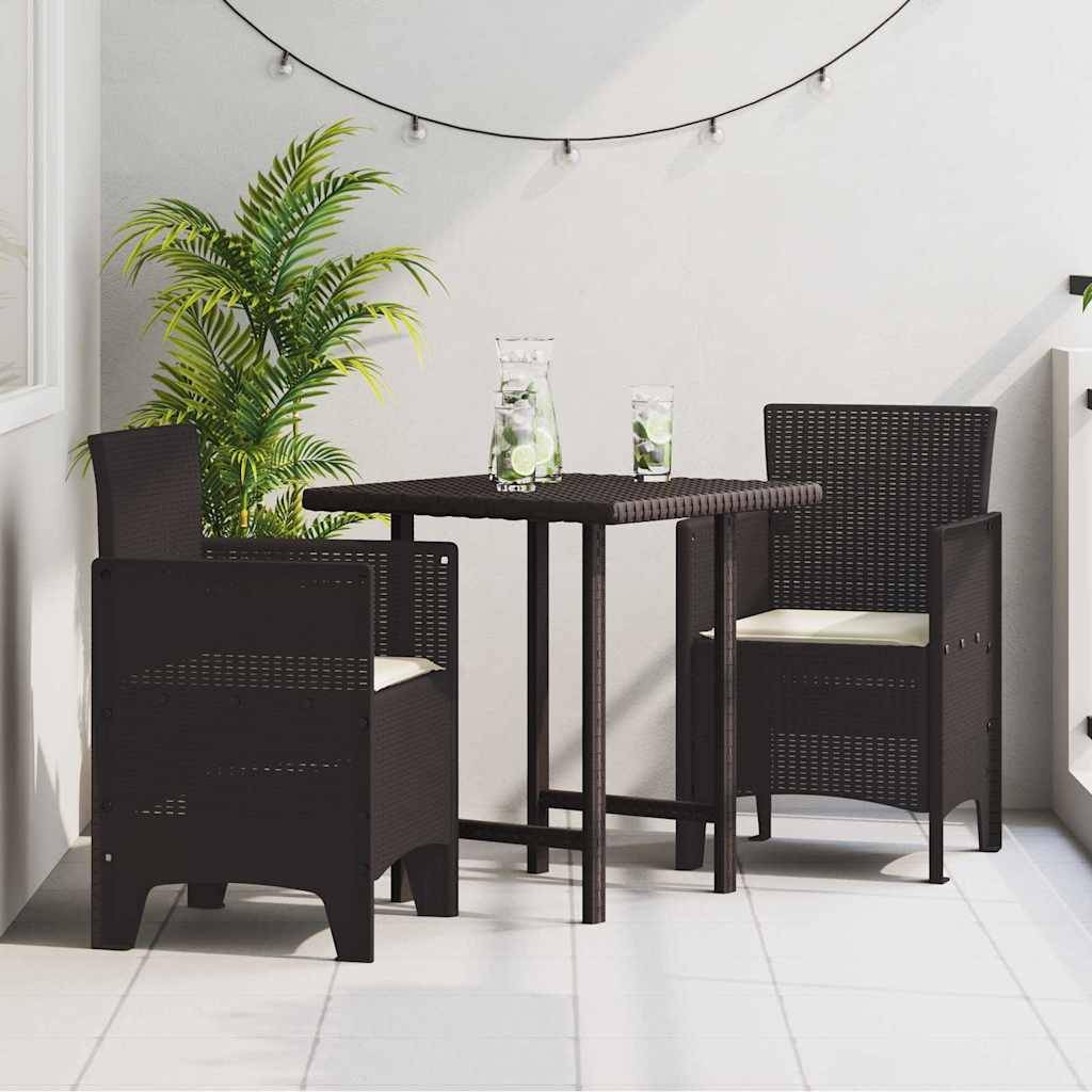 Maison Chic - Lot De 2 Chaises De Jardin - Fauteuils De Jardin Marron 53 x 49 x 85 cm PP - Image 2