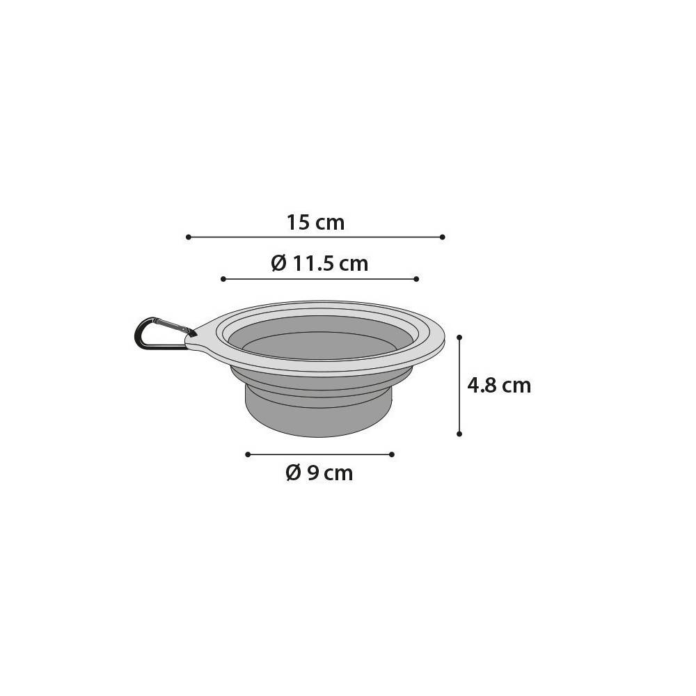 Gamelle de transport BUBO 375 ml pour chien couleur bleu/ gris - Imagen 4