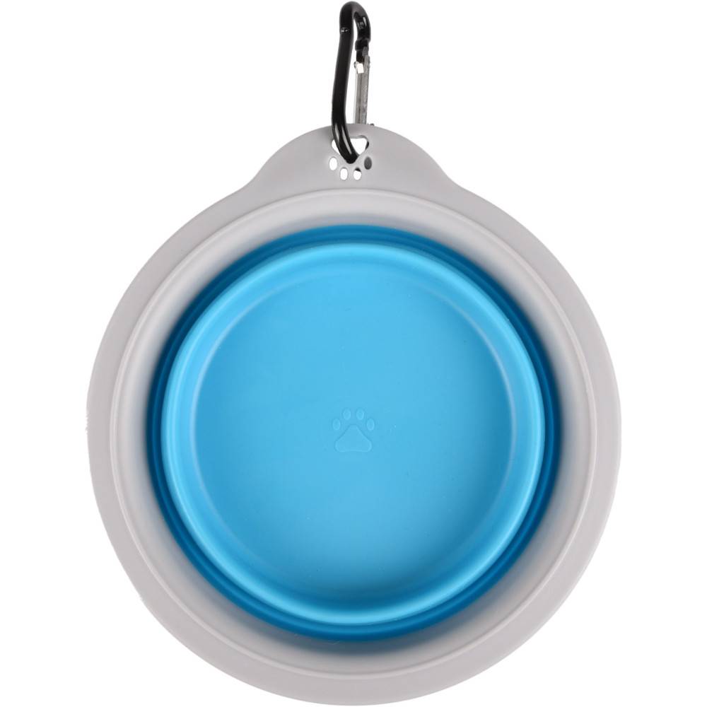 Gamelle de transport BUBO 375 ml pour chien couleur bleu/ gris - Imagen 1