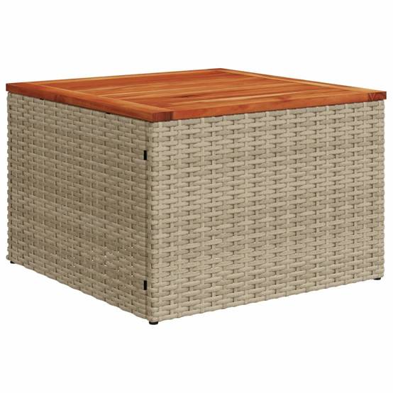 Petit salon de jardin 4 places résine tressée Beige avec pouf et rangement pour balcon – ComfortXL Outdoor Living - Image 10