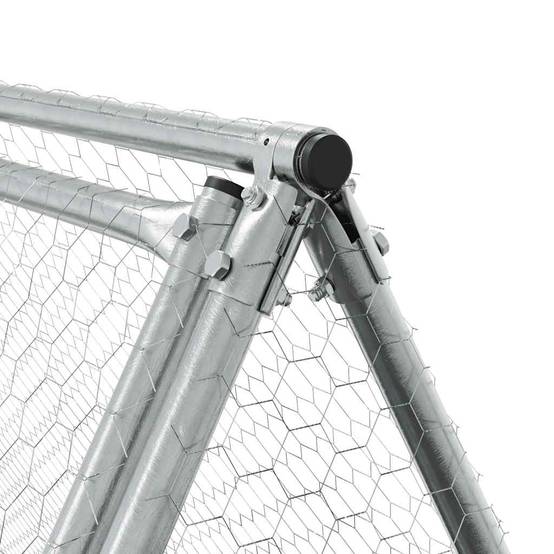 Vidaxl - Cage pour poules argenté 400x105x91 cm acier galvanisé vidaXL 172558 - Image 8
