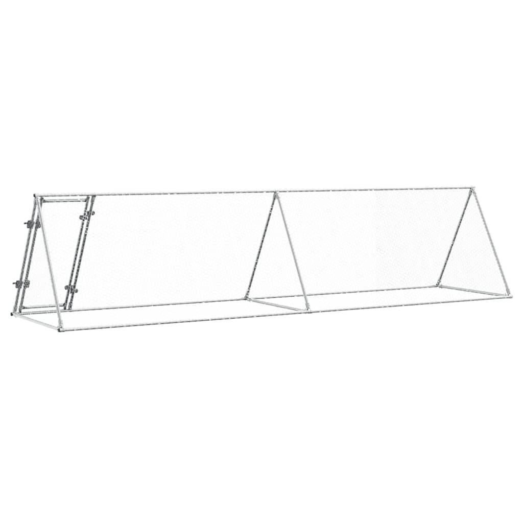 Vidaxl - Cage pour poules argenté 400x105x91 cm acier galvanisé vidaXL 172558 - Image 7
