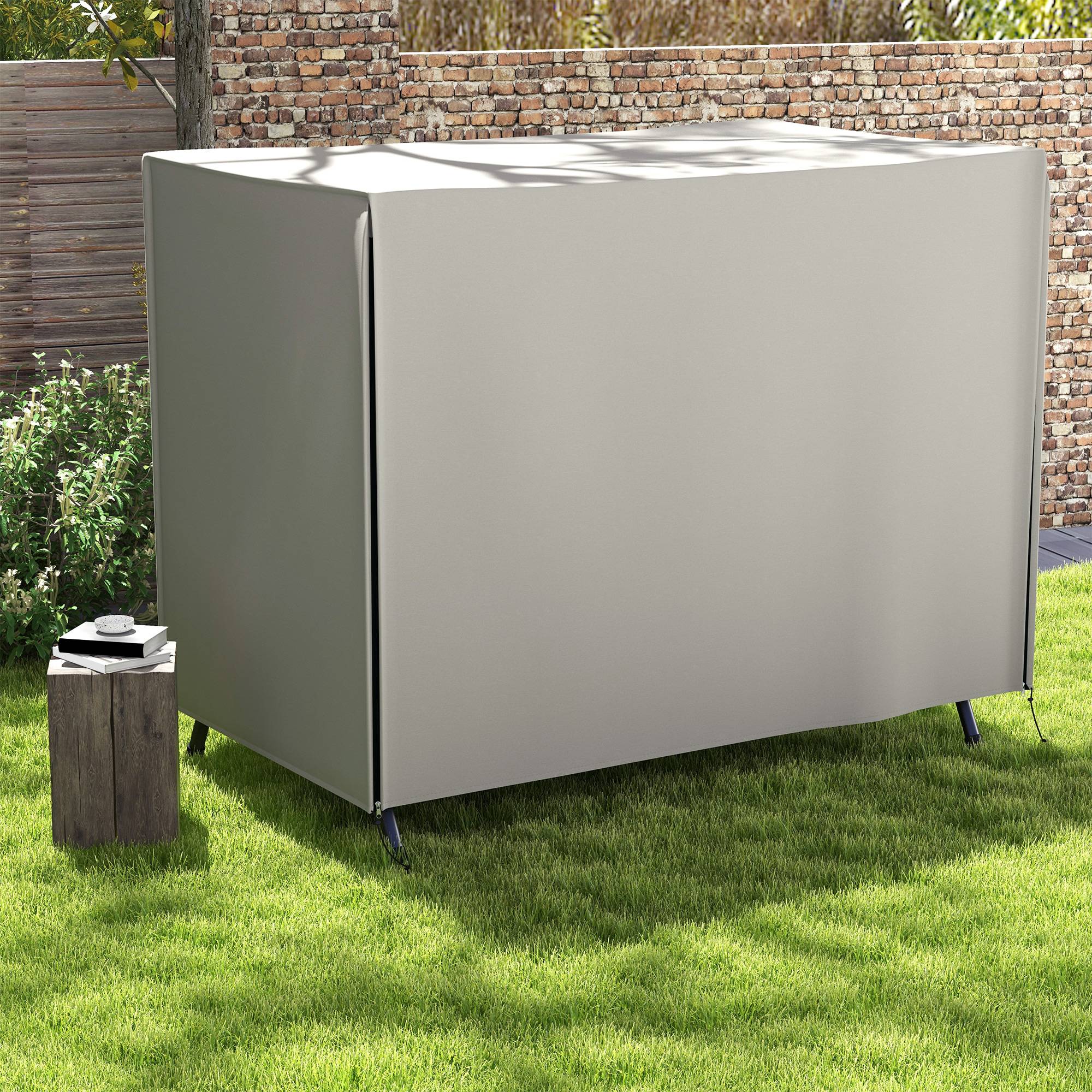 Outsunny - Housse protection balancelle jardin 3 places 2,05x1,24x1,64m bâche étanche polyester haute densité gris - Outsunny - Image 2