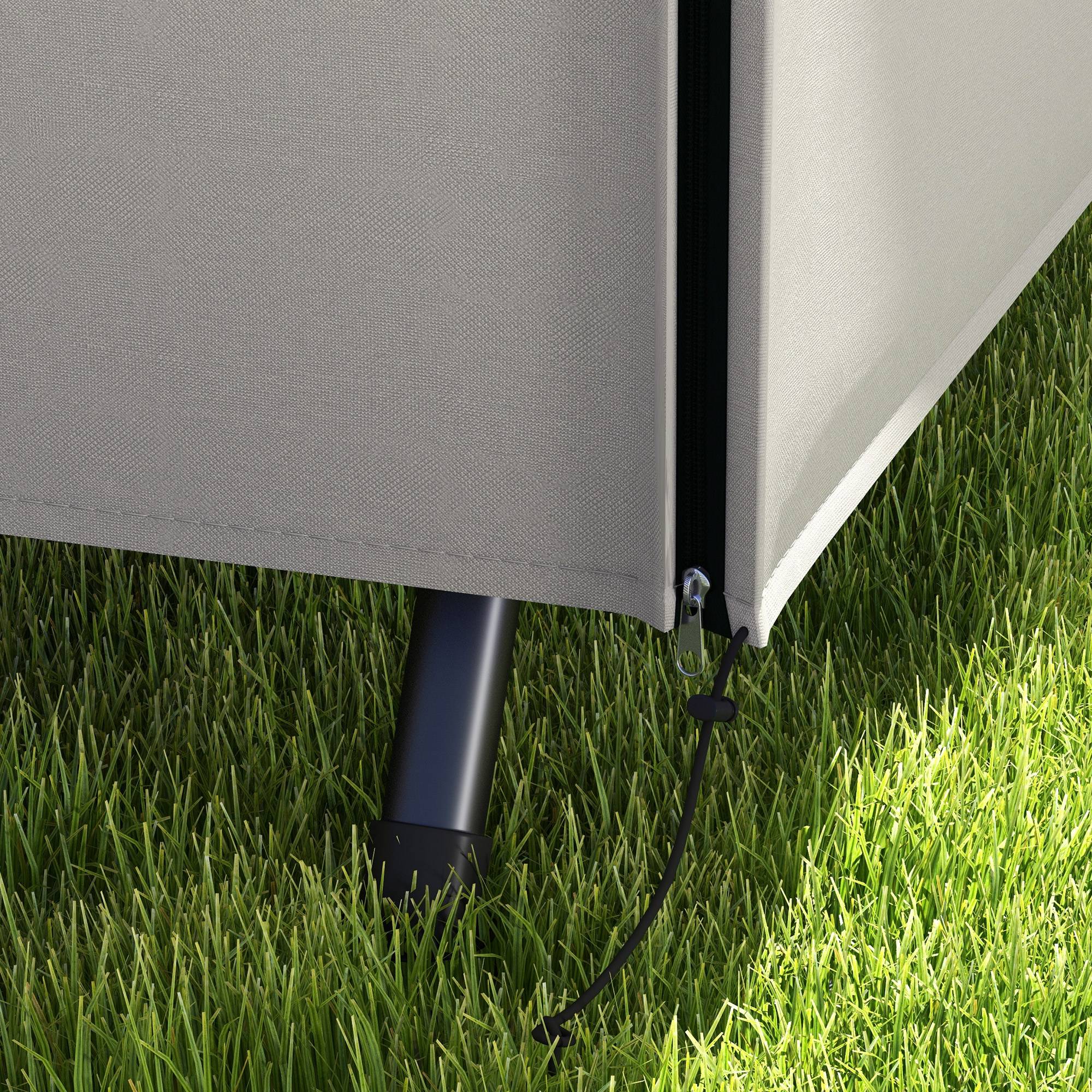 Outsunny - Housse protection balancelle jardin 3 places 2,05x1,24x1,64m bâche étanche polyester haute densité gris - Outsunny - Image 8