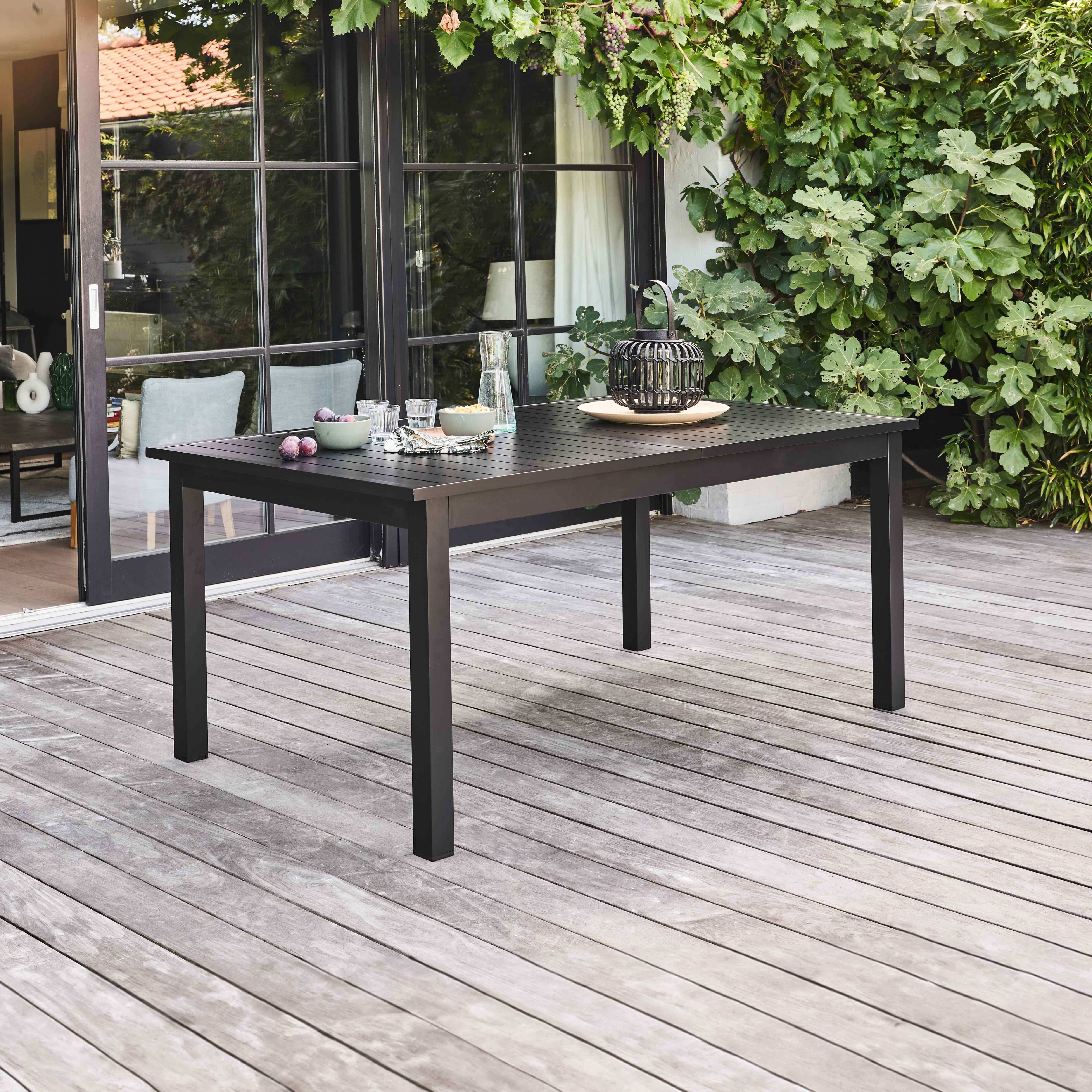 Oviala - Ensemble table de jardin en aluminium avec 8 chaises Butterfly - Oviala - Imagen 6