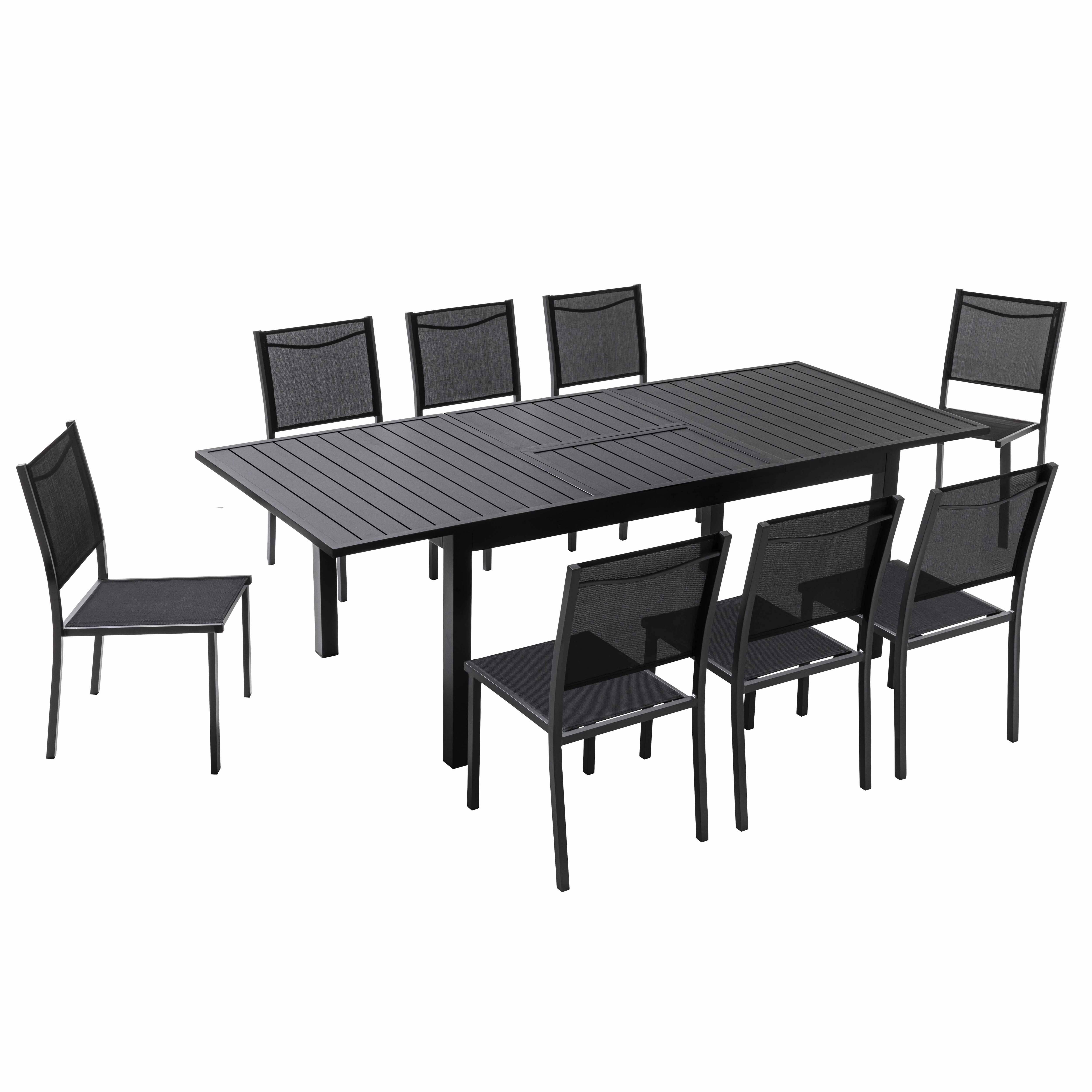 Oviala - Ensemble table de jardin en aluminium avec 8 chaises  Butterfly - Oviala - Imagen 1