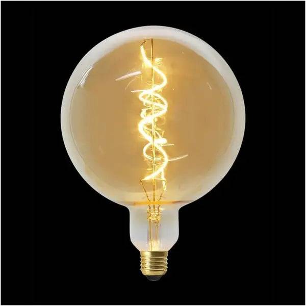 Ampoule G200 E27 Led Spiral Ambre 6w