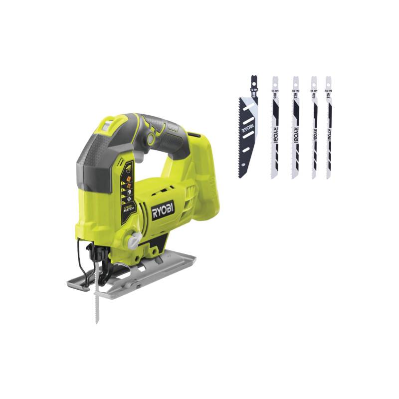 Ryobi - Pack RYOBI - Scie sauteuse pendulaire R18JS-0 - 18 V One+ - Sans batterie ni chargeur - Pack de 5 lames - RAK05JSBFC - 100mm - Image 1