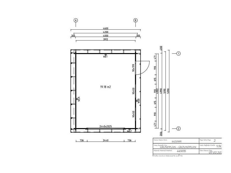 Direct Abris - Garage en Bois WESTMOUNT 19,2 m2 - 1 Voiture - Porte Sectionnelle - Bandeau de Toiture - Serrure à Cylindre - Abris de Jardin - Imagen 6