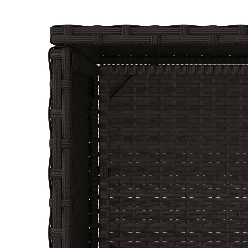 Armoire de Jardin Haute Résine Tressée avec Étagères et Tiroir pour Extérieur Noir 50x55x115 cm – ComfortXL Outdoor Living - Image 3
