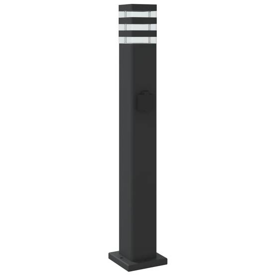 3 pcs Lampadaires de jardin - Lampadaires d'extérieur avec sortie noir 80 cm aluminium - Image 6