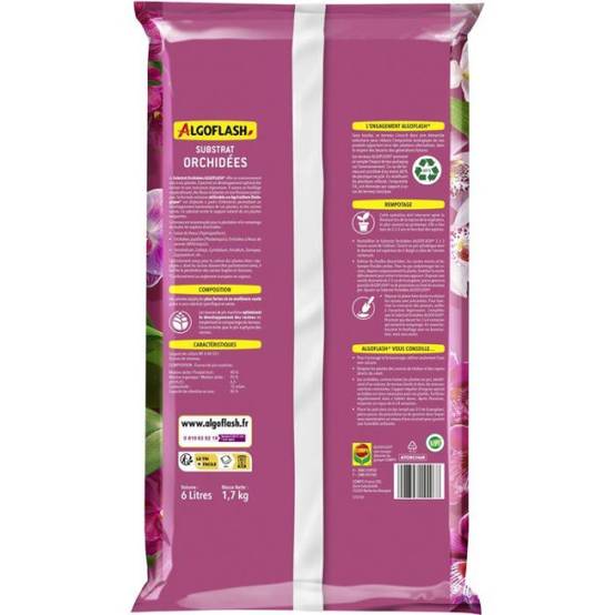 Algoflash - Terreau - ALGOFLASH - Orchidées - 6 L - Image 2
