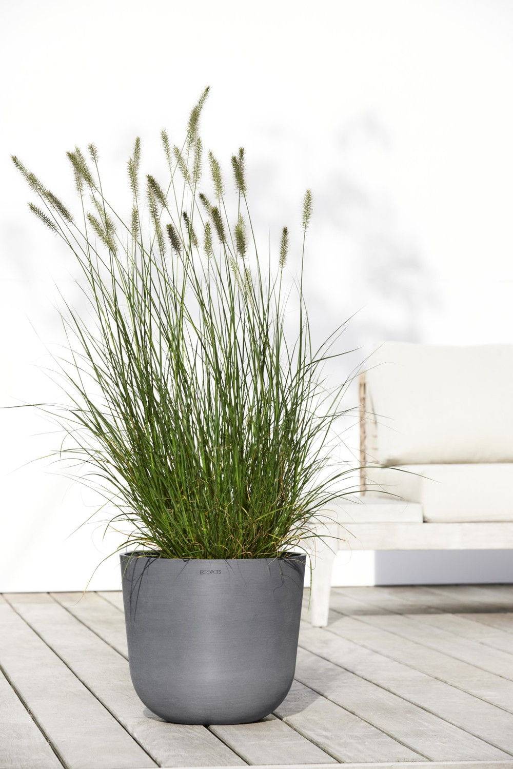 Ecopots - Maceta Redonda Oslo 35 Gris - Ø 35 x H. 30,5 cm - 21,7 L ECOPOTS - Imagen 5