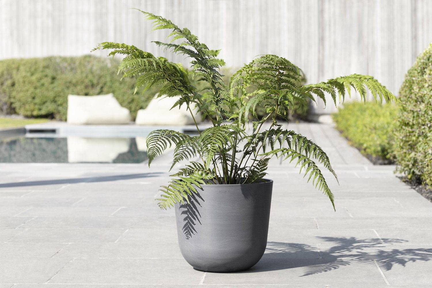 Ecopots - Maceta Redonda Oslo 35 Gris - Ø 35 x H. 30,5 cm - 21,7 L ECOPOTS - Imagen 4