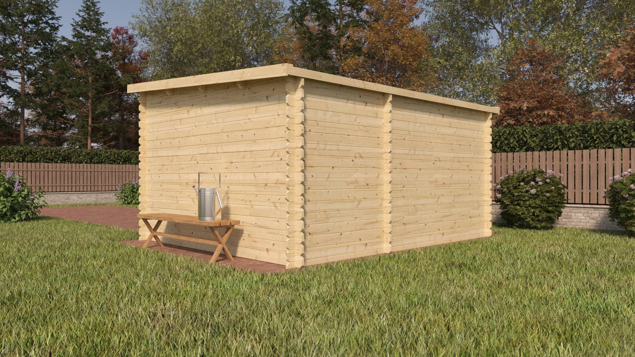 Eden Partenaire Jardin - Abri de jardin en bois mono pente de 10.48m² et 2 espaces - Image 4