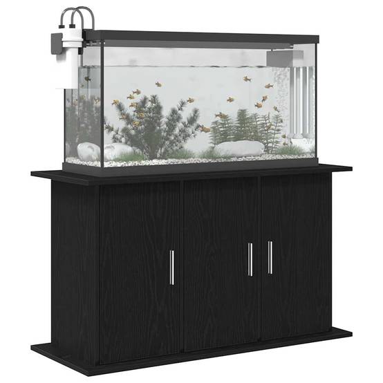 Meuble d'aquarium Chêne Noir 101 cm avec 6 Portes de Rangement - ComfortXL Outdoor Living - Image 4