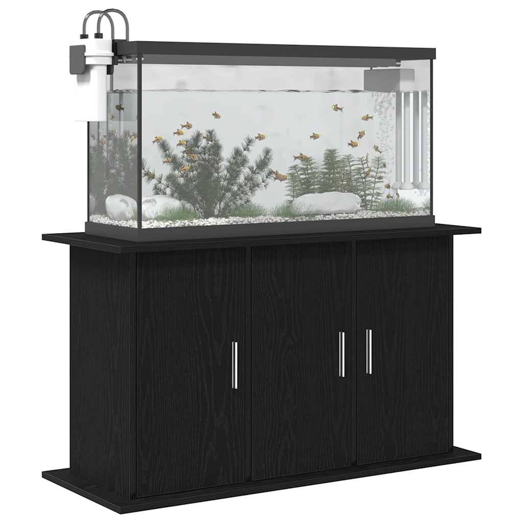 Meuble d'aquarium Chêne Noir 101 cm avec 6 Portes de Rangement - ComfortXL Outdoor Living - Image 4