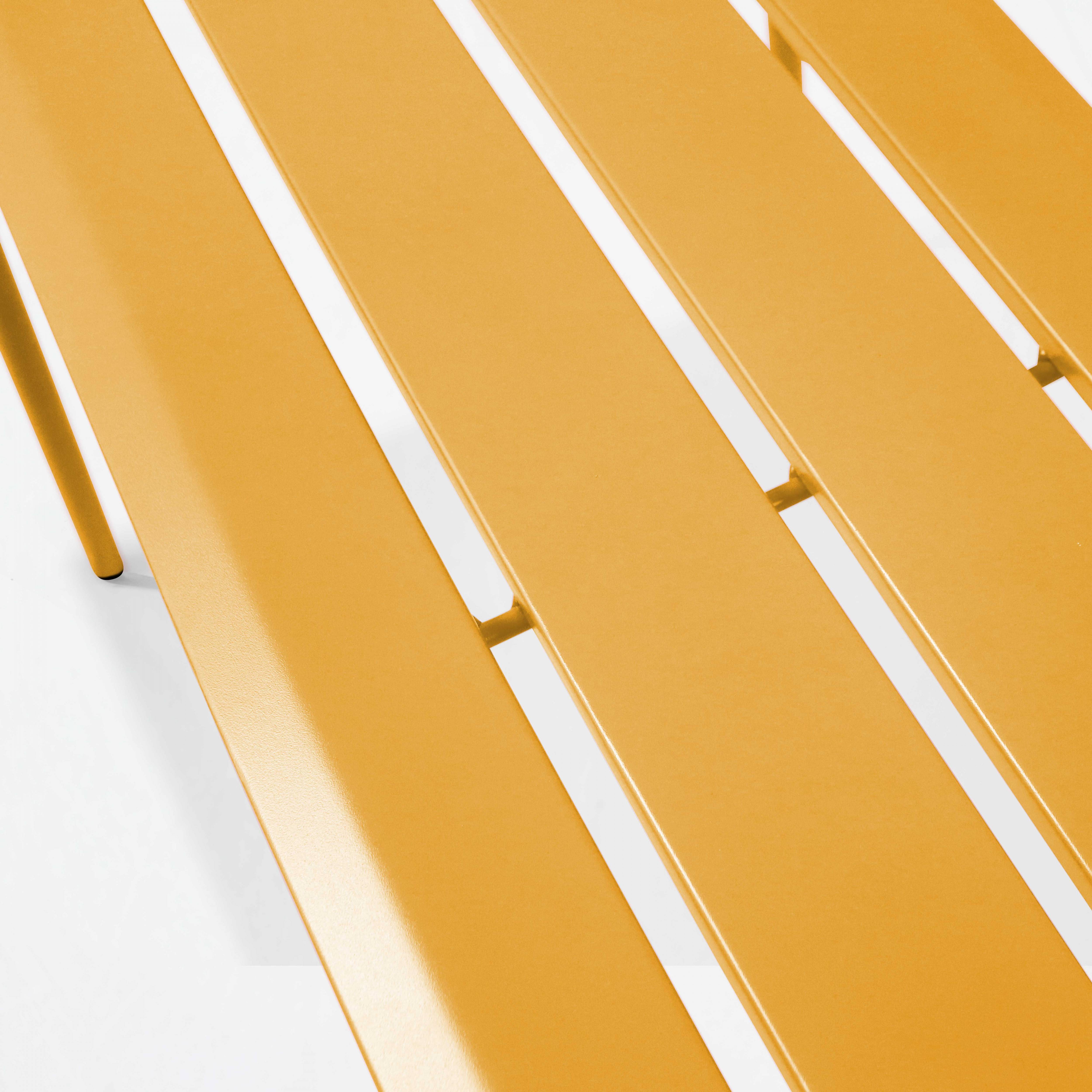 Oviala - Banc de jardin en acier jaune Palavas - Oviala - Imagen 5