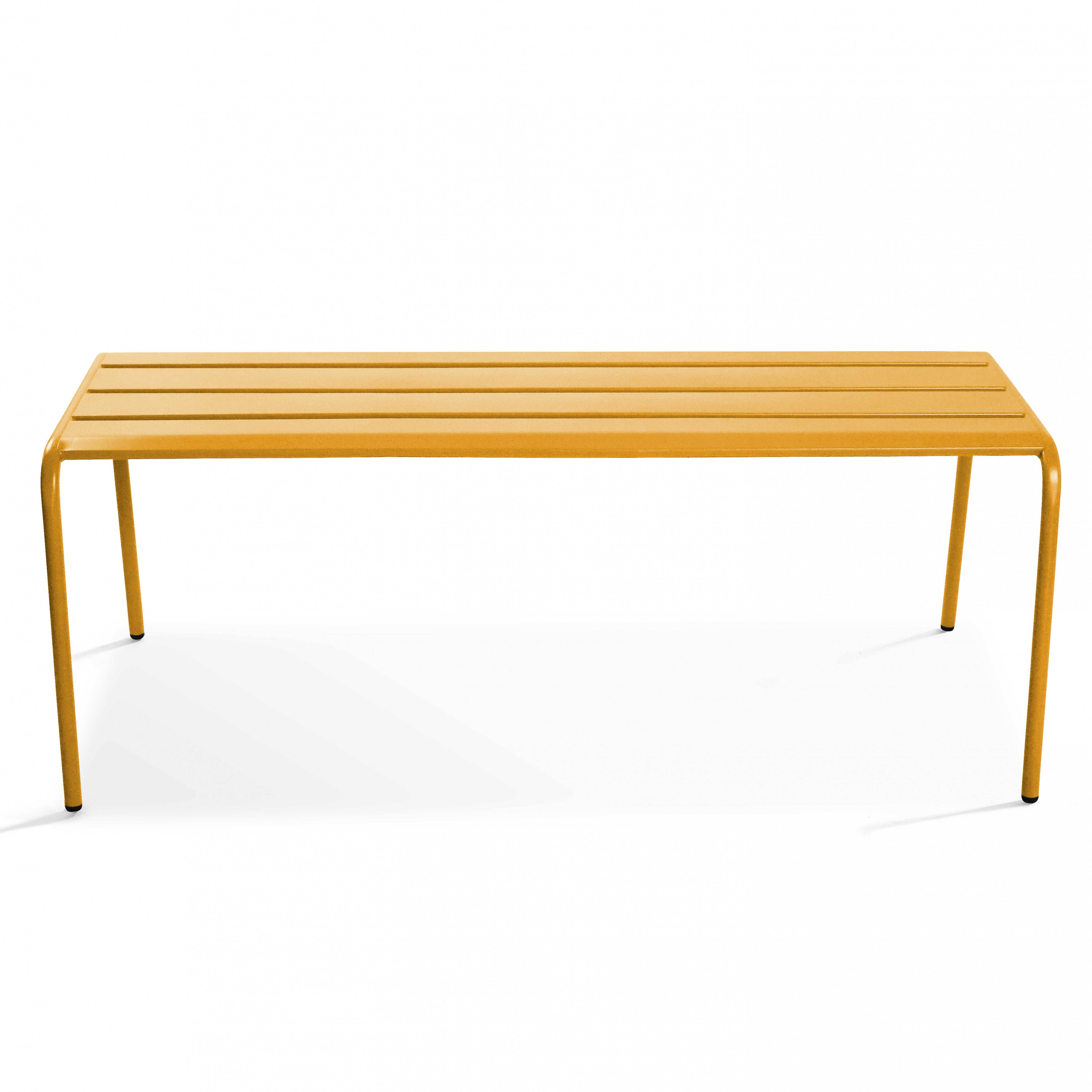 Oviala - Banc de jardin en acier jaune Palavas - Oviala - Imagen 4
