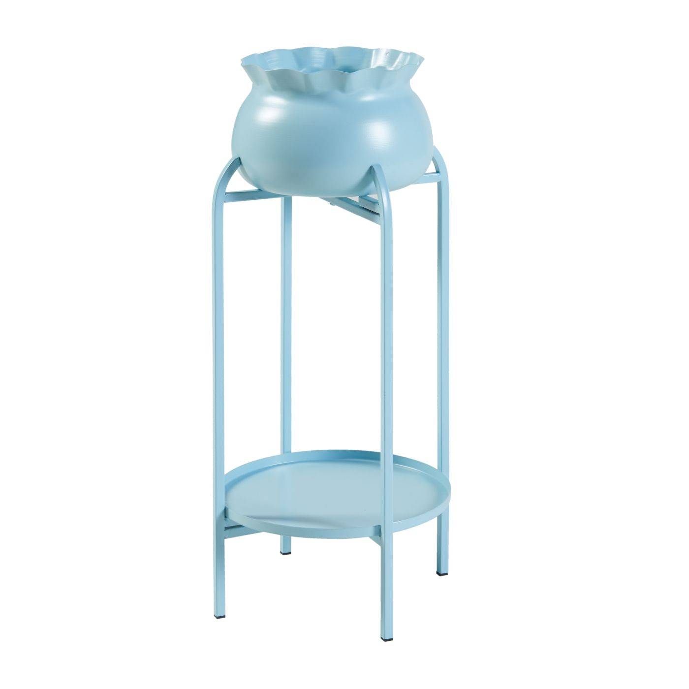 Helloshop26 - Porte-plantes style intemportel support 81 x 40 x 40 cm bleu clair - Image 1