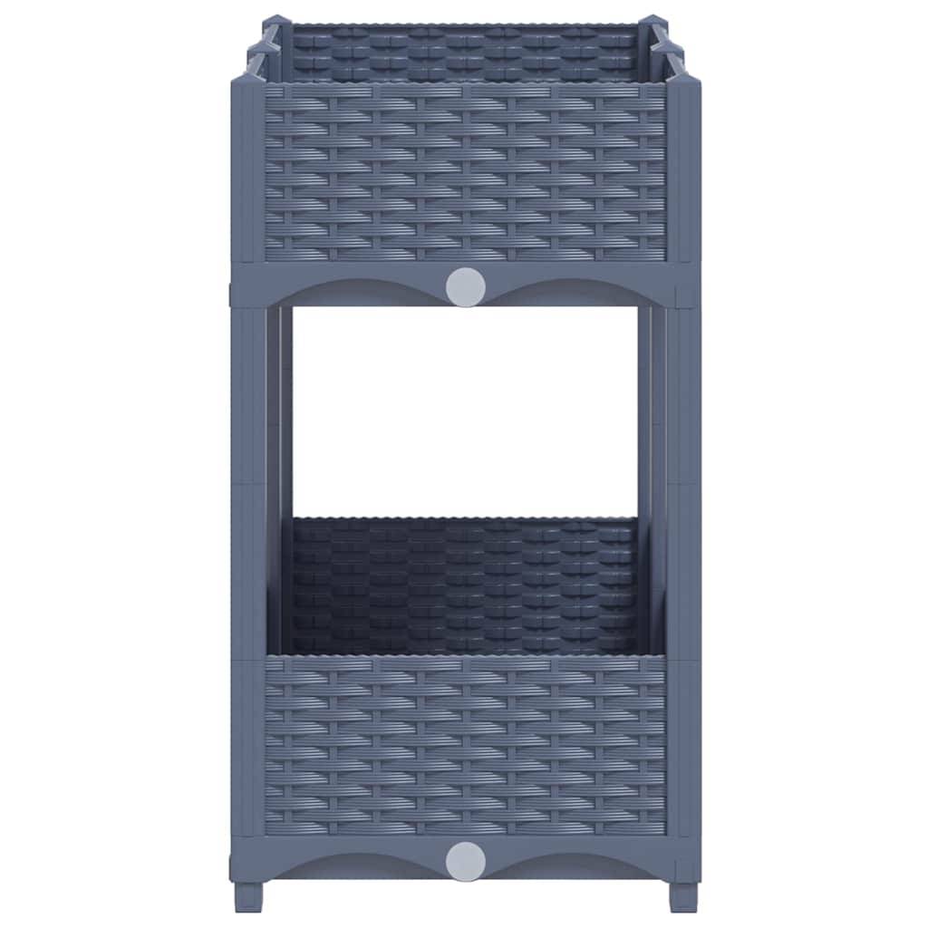 ComfortXL - Carré potager sur pieds 80x40cm polypropylène avec étagère pour balcon jardin Gris – ComfortXL Outdoor Living - Image 4