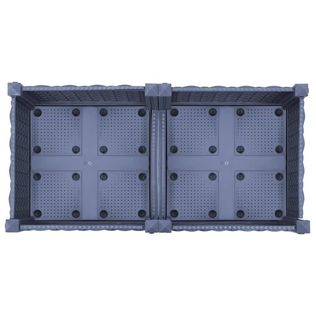 ComfortXL - Carré potager sur pieds 80x40cm polypropylène avec étagère pour balcon jardin Gris – ComfortXL Outdoor Living - Image 5