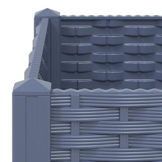 ComfortXL - Carré potager sur pieds 80x40cm polypropylène avec étagère pour balcon jardin Gris – ComfortXL Outdoor Living - Image 6