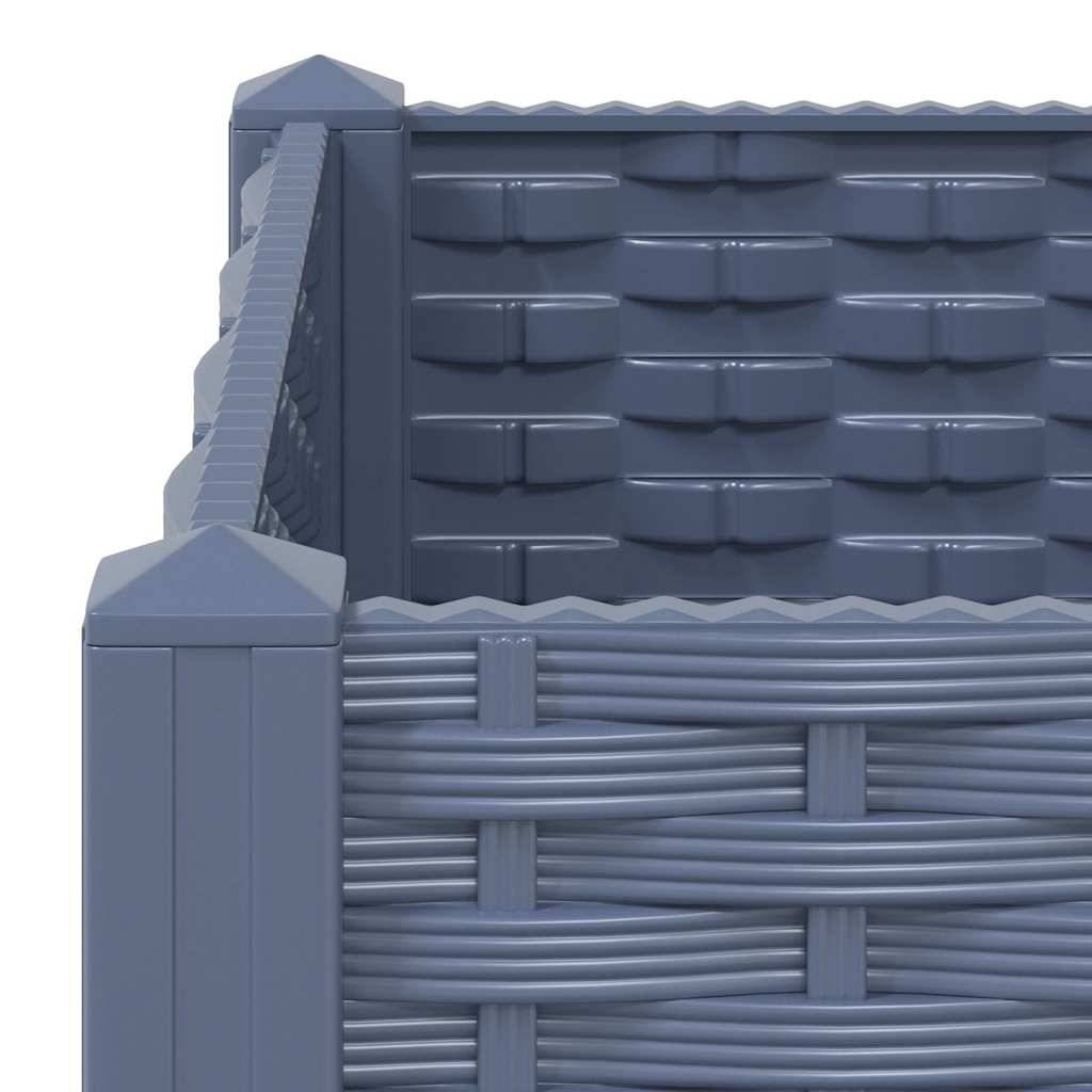 ComfortXL - Carré potager sur pieds 80x40cm polypropylène avec étagère pour balcon jardin Gris – ComfortXL Outdoor Living - Image 6