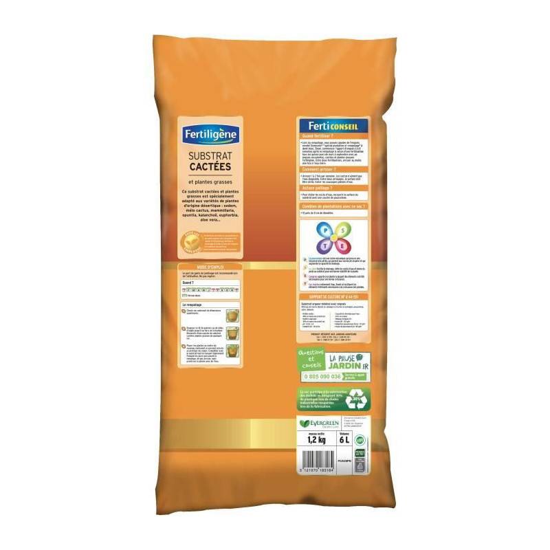 Fertiligène - Fertiligene - Terreau Cactees 6l - Imagen 2