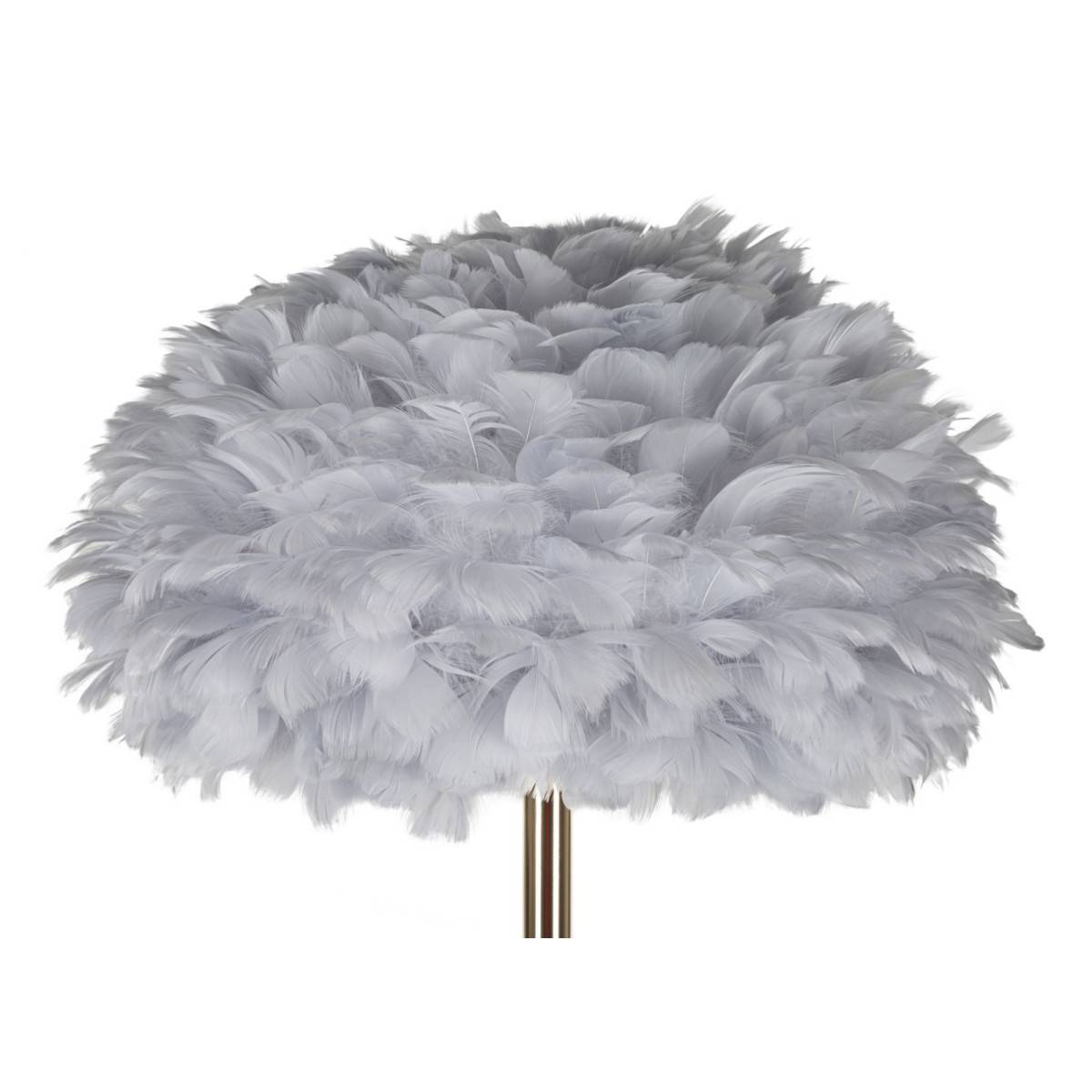 Lampadaire Imitation Plume "Slim" 170cm Or & Gris - Image 2