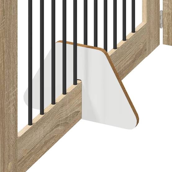 Barrière pour chien bois chêne sonoma 401 x 34 x 60 cm - PANGIVO - Image 7