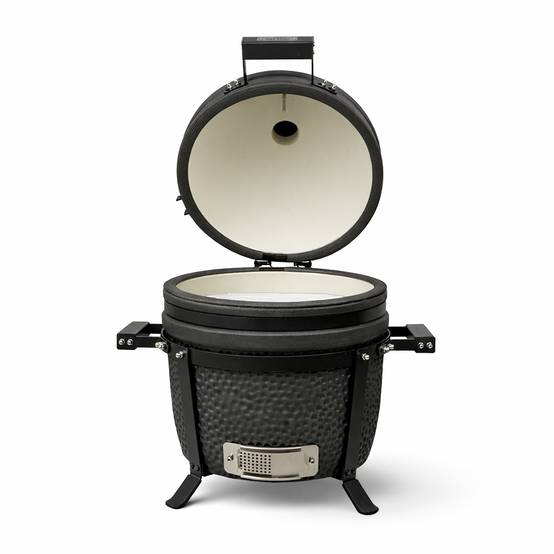 Barbecue kamado en céramique à poser Patton Premium Compact 15" - Grille Ø 34 cm - noir mat - Image 3