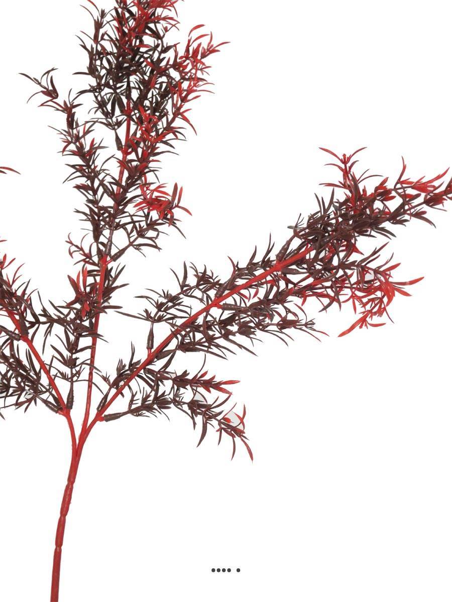Artificielles - Branche de feuilles de Mirte artificielle H 62 cm plastique ext Rouge - couleur: Rouge - Imagen 3