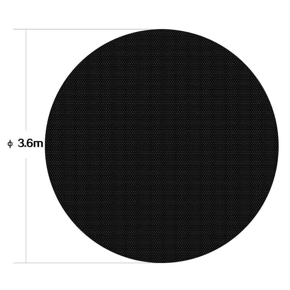 Helloshop26 - Bâche à bulles ronde 3,6 m couverture de piscine solaire chauffage bassin noir - Imagen 1