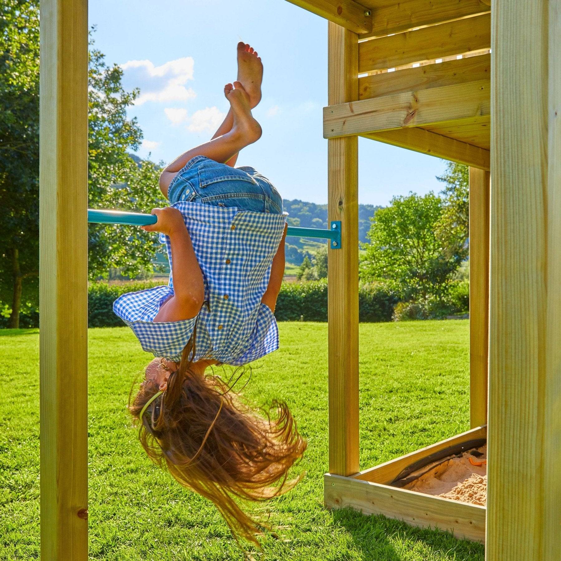 Tp Toys - AIre de jeux toboggan et pont suspendu - bois FSC® - H270 cm - CITRONNIER SKYWOOD - Imagen 3