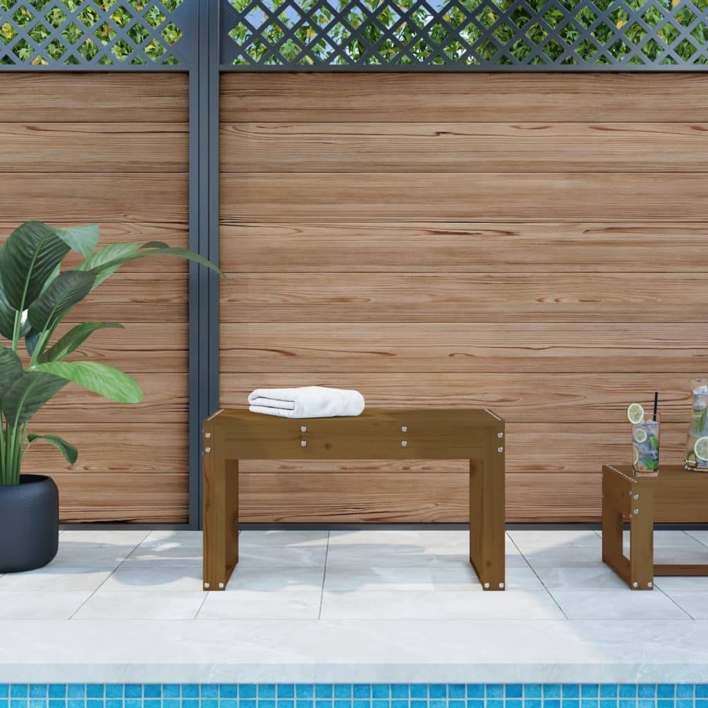 Maison Chic - Banc de jardin - Banc d'extérieur - Banquette marron miel 80x38x45 cm bois de pin massif - Imagen 2