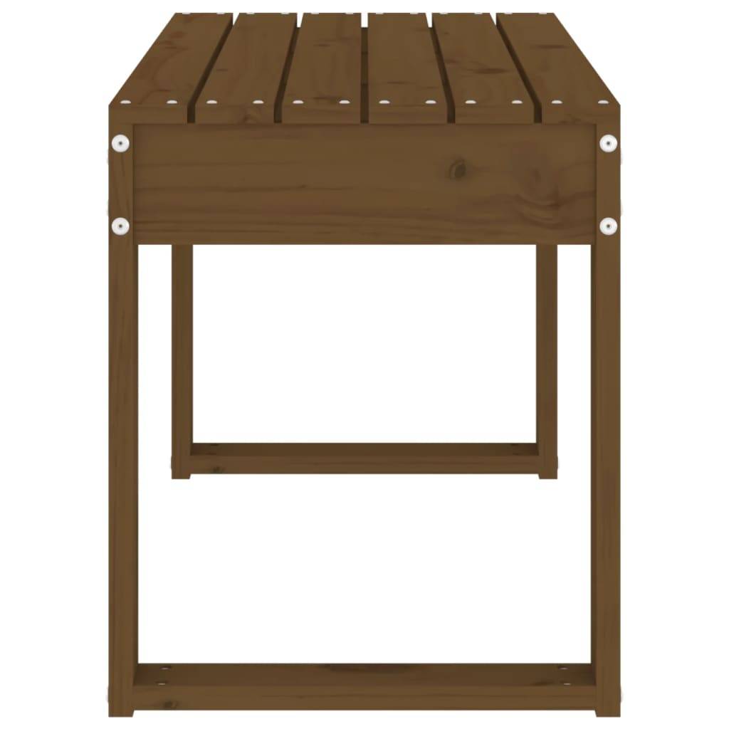 Maison Chic - Banc de jardin - Banc d'extérieur - Banquette marron miel 80x38x45 cm bois de pin massif - Imagen 4