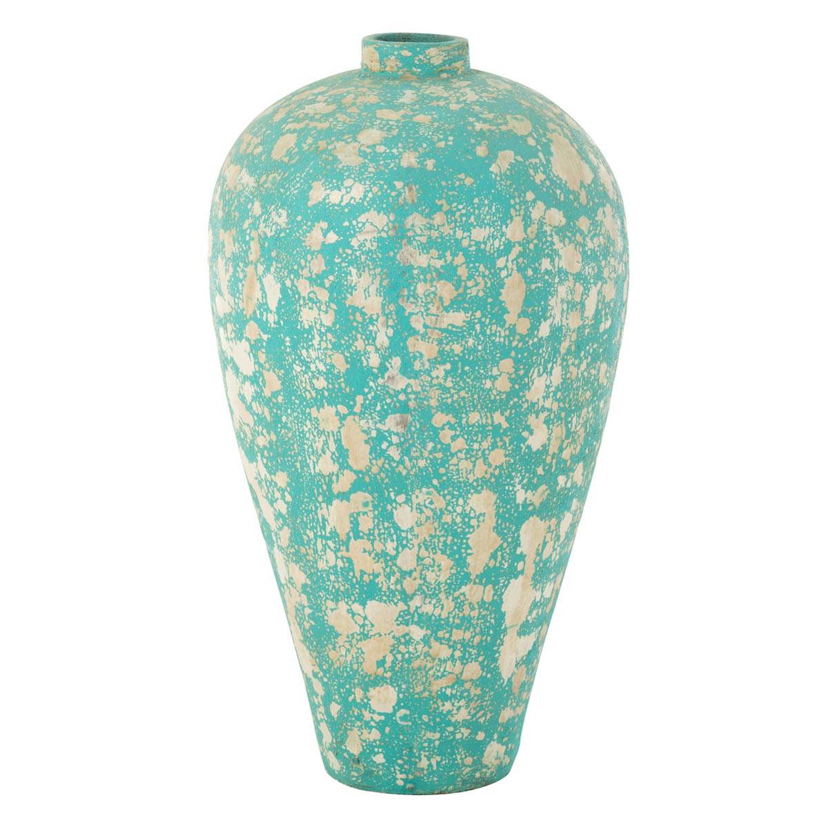 Vase Pot Antique en Ciment "Mack" 100cm Bleu Azur - Image 1