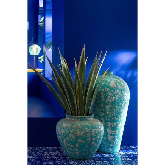 Vase Pot Antique en Ciment "Mack" 100cm Bleu Azur - Image 6