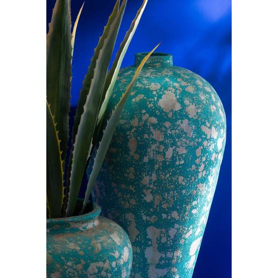 Vase Pot Antique en Ciment "Mack" 100cm Bleu Azur - Image 4