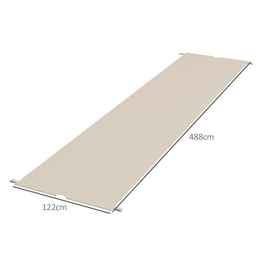 Lot de 2 Toiles de Rechange Polyester pour Pergola Rétractable Protection Anti-UV Kaki - ComfortXL Outdoor Living - Image 5