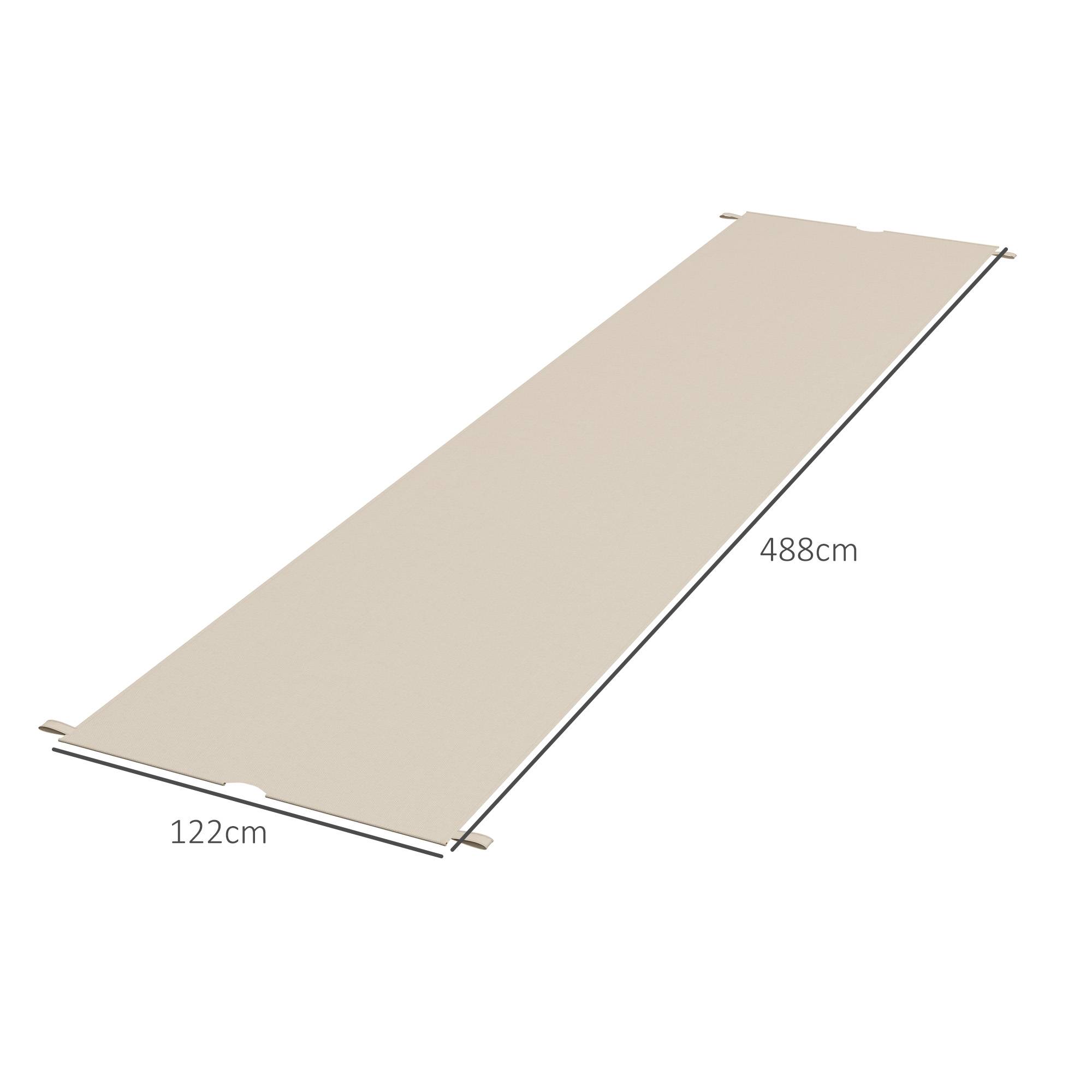 Lot de 2 Toiles de Rechange Polyester pour Pergola Rétractable Protection Anti-UV Kaki - ComfortXL Outdoor Living - Image 5
