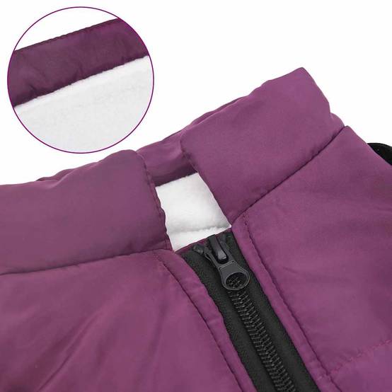 Doudoune Chien Polaire Imperméable Harnais Réglable M Violet - ComfortXL Outdoor Living - Image 7