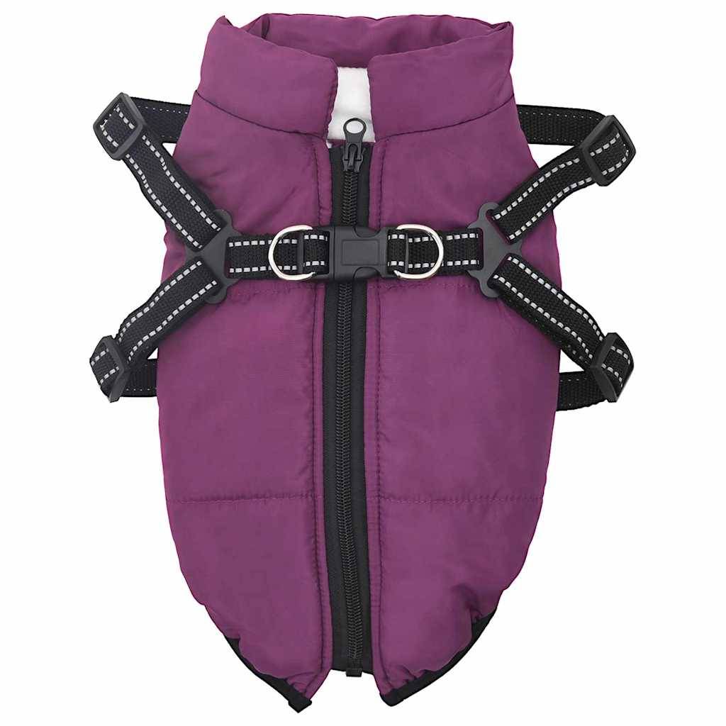 Doudoune Chien Polaire Imperméable Harnais Réglable M Violet - ComfortXL Outdoor Living - Image 2