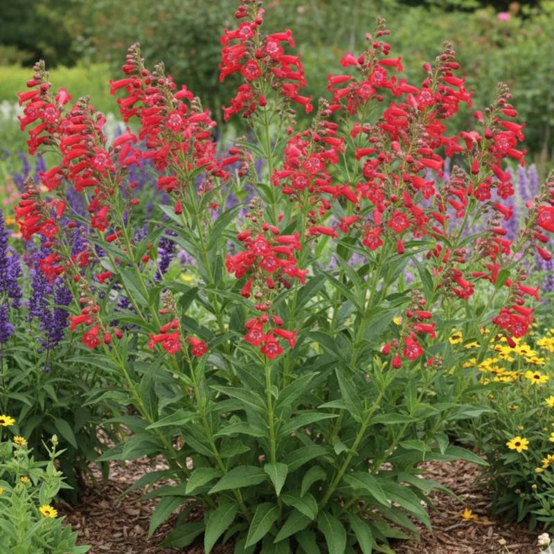 Penstemon Chester Scarlet à fleurs Rouge/ - feuillage Caduc - Godet - 5/20 cm - Imagen 1