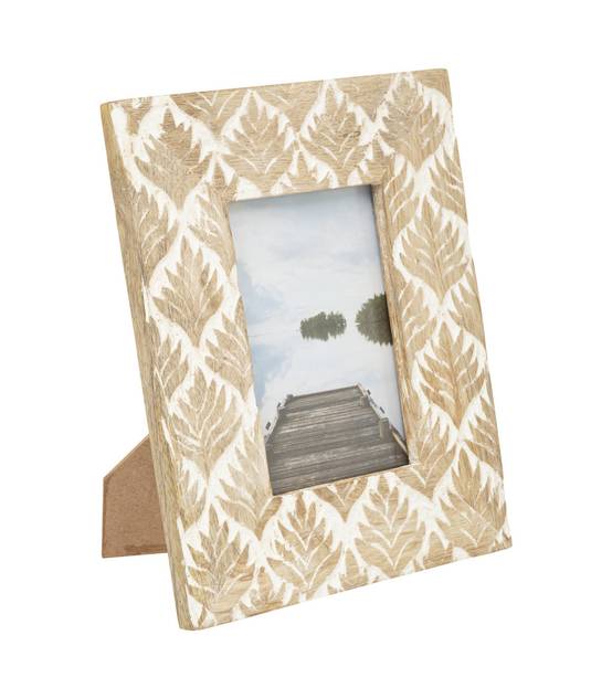 Cadre photo à poser en Verre et Bois orné de motifs pour Photo 10 x 15 cm - Image 1