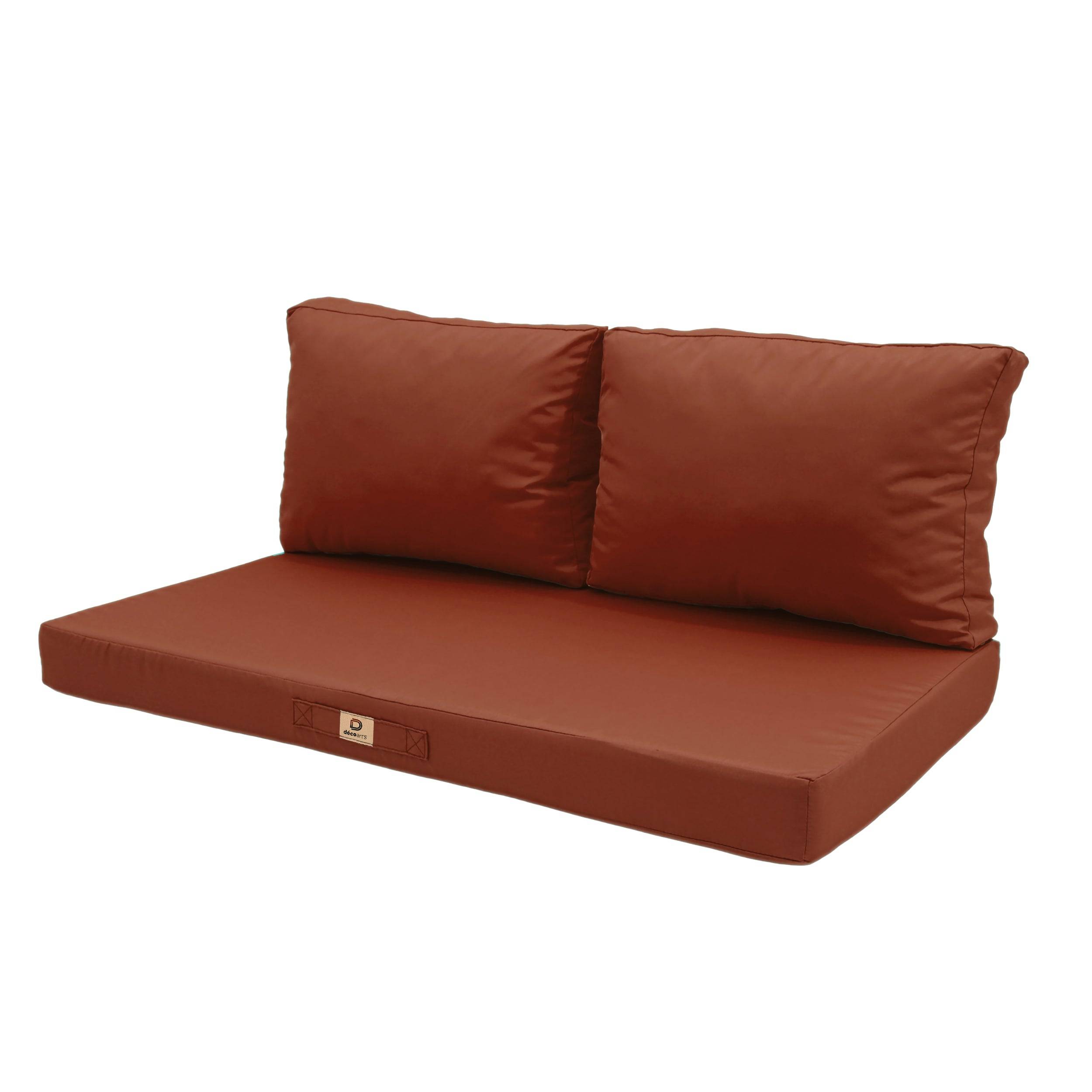 Coussins pour salon de jardin déhoussable 100x50cm Terracotta - Déco arts - Image 1