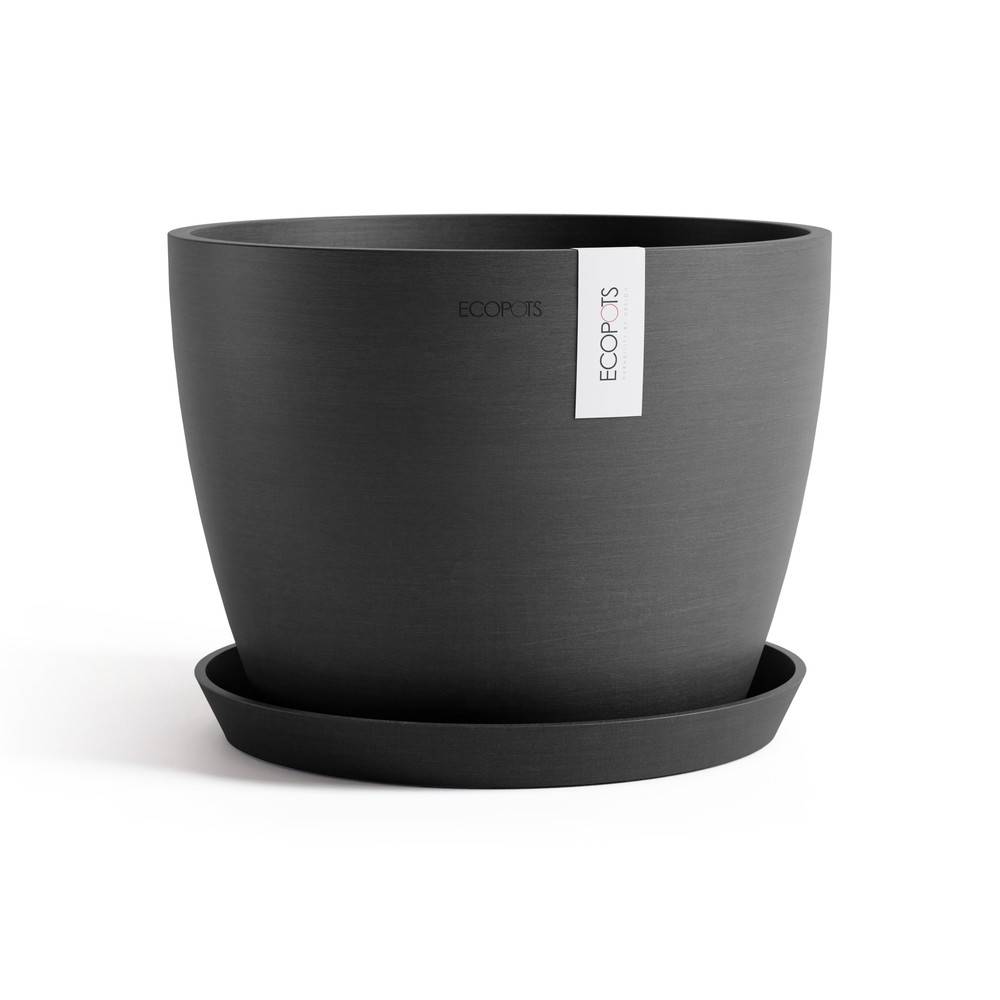 Ecopots - Pot Rond Stockholm 31 Gris Foncé - Ø 31 x H. 23,3 cm - 12,9 L ECOPOTS - Imagen 3
